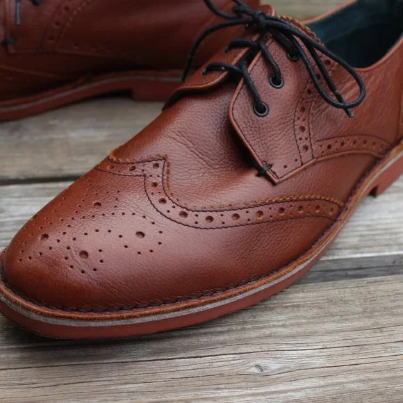 Ted Baker Men's Sz 42 EU "Jamfro" Brown Wingtip - Picture 4 of 10